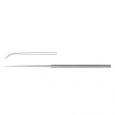 Barbara Micro Ear Needle Angled 25° Stainless Steel, 16 cm - 6 1/4" Tip Size 0.6 mm